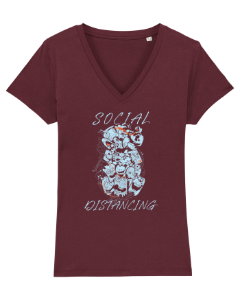 Social Distancing Burgundy