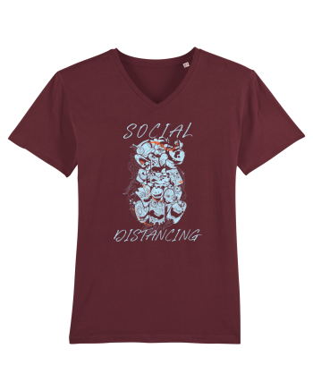 Social Distancing Burgundy