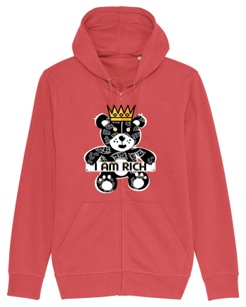 I Am Rich - Black Teddy Bear Carmine Red