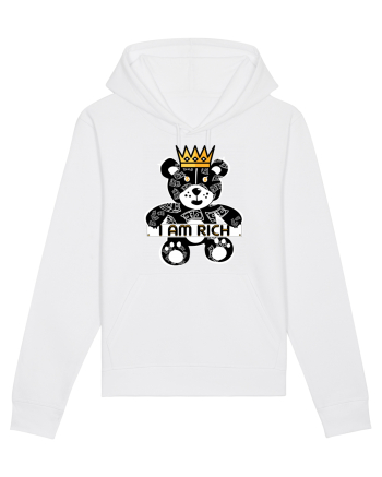I Am Rich - Black Teddy Bear White