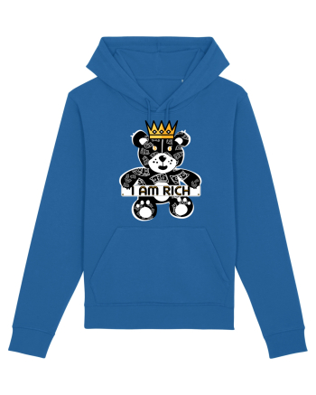 I Am Rich - Black Teddy Bear Royal Blue
