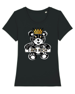 I Am Rich - Black Teddy Bear Tricou mânecă scurtă guler larg fitted Damă Expresser