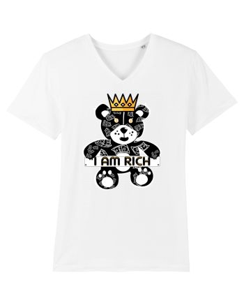 I Am Rich - Black Teddy Bear White