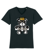 I Am Rich - Black Teddy Bear Tricou mânecă scurtă guler V Bărbat Presenter