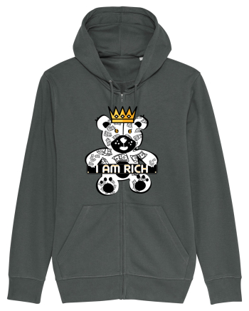 I Am Rich - White Teddy Bear Anthracite