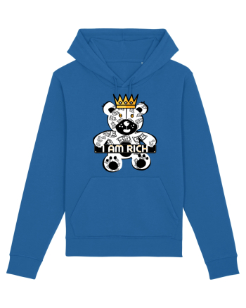 I Am Rich - White Teddy Bear Royal Blue