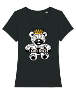 I Am Rich - White Teddy Bear Tricou mânecă scurtă guler larg fitted Damă Expresser