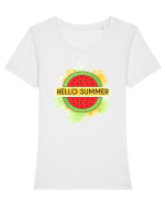 Pepenii sunt vara Tricou mânecă scurtă guler larg fitted Damă Expresser