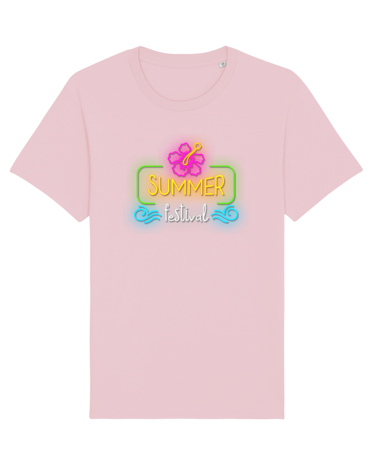 Tricou mânecă scurtă Unisex Rocker Cotton Pink