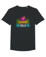 Festivalul de vară Tricou mânecă scurtă guler larg Bărbat Skater