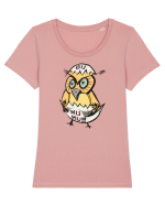 baby owl Tricou mânecă scurtă guler larg fitted Damă Expresser