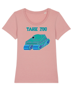 tank you Tricou mânecă scurtă guler larg fitted Damă Expresser