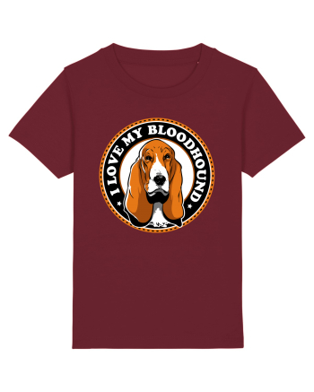 I Love My Bloodhound Burgundy