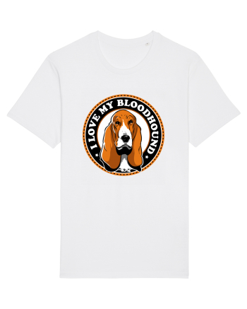 I Love My Bloodhound White