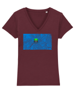 Circuit Board Tricou mânecă scurtă guler V Damă Evoker