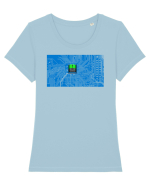 Circuit Board Tricou mânecă scurtă guler larg fitted Damă Expresser