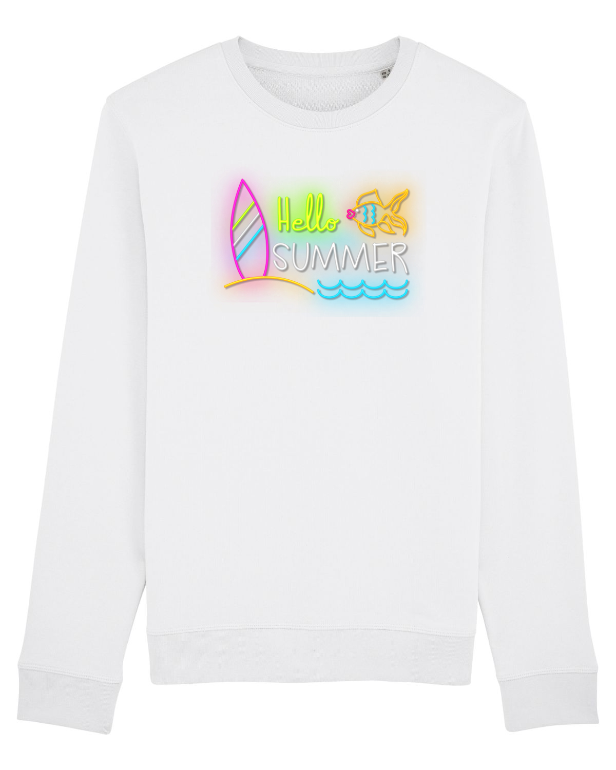 Bluză mânecă lungă Unisex Rise White