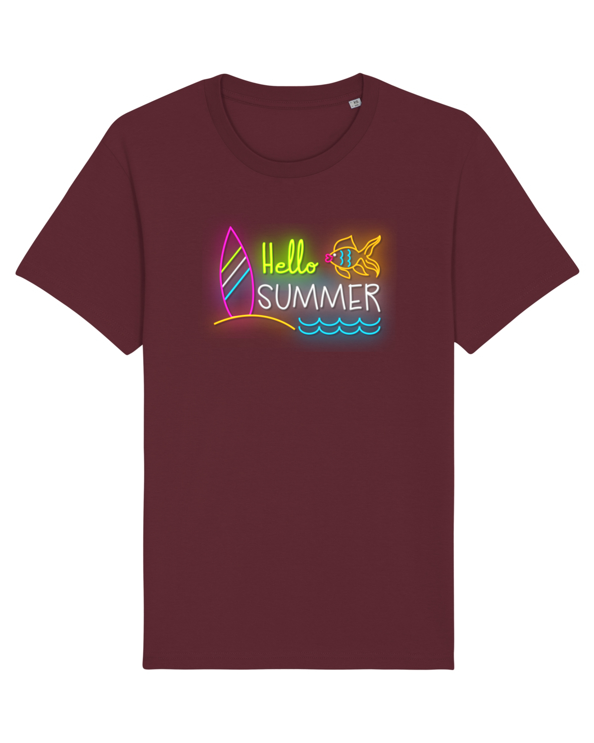 Tricou mânecă scurtă Unisex Rocker Burgundy