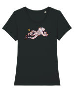 Octopus Tricou mânecă scurtă guler larg fitted Damă Expresser