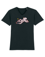 Octopus Tricou mânecă scurtă guler V Bărbat Presenter