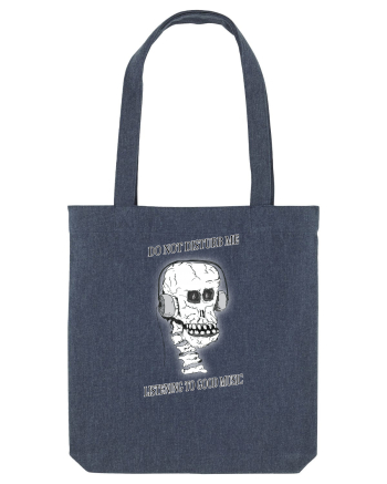 skull listening music Midnight Blue