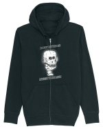 skull listening music Hanorac cu fermoar Unisex Connector