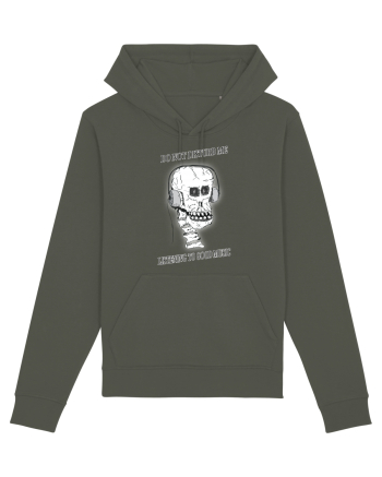 skull listening music Khaki
