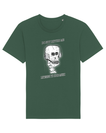 skull listening music Bottle Green