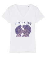 punk is love Tricou mânecă scurtă guler V Damă Evoker