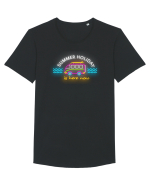 Vacanța e aici Tricou mânecă scurtă guler larg Bărbat Skater