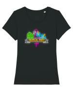 Petrecere exotică Tricou mânecă scurtă guler larg fitted Damă Expresser