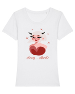 Berbec Aries Tricou mânecă scurtă guler larg fitted Damă Expresser