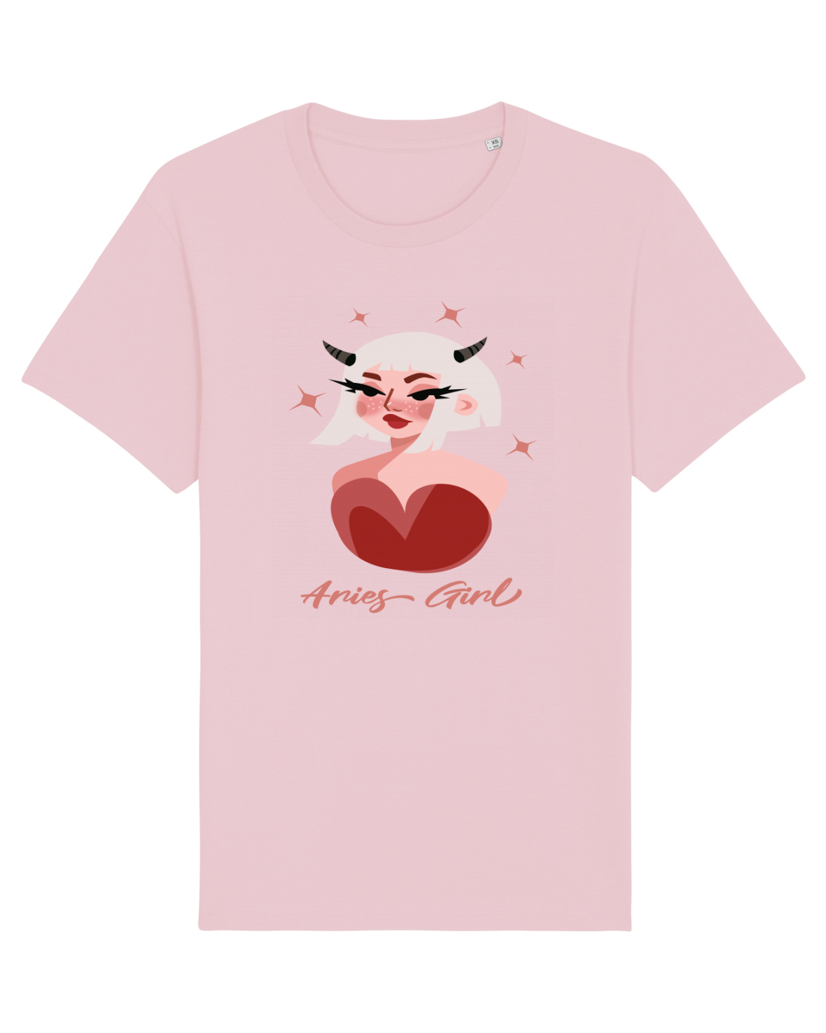 Tricou mânecă scurtă Unisex Rocker Cotton Pink