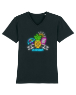 Vacanța perfectă Tricou mânecă scurtă guler V Bărbat Presenter