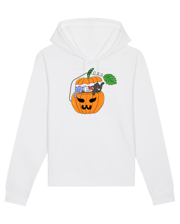 Cute halloween cats White
