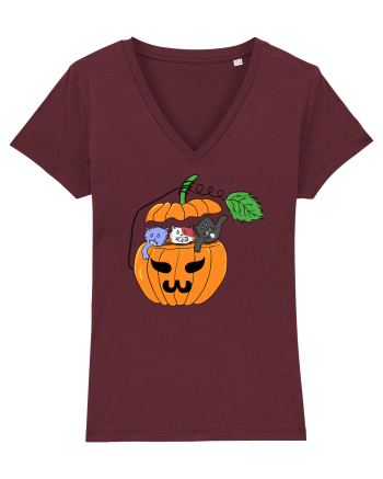 Cute halloween cats Burgundy