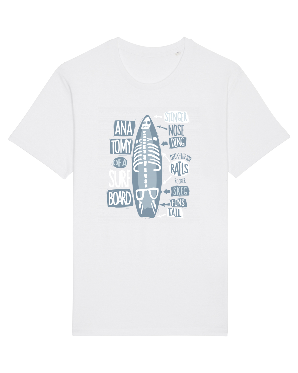 Tricou mânecă scurtă Unisex Rocker White