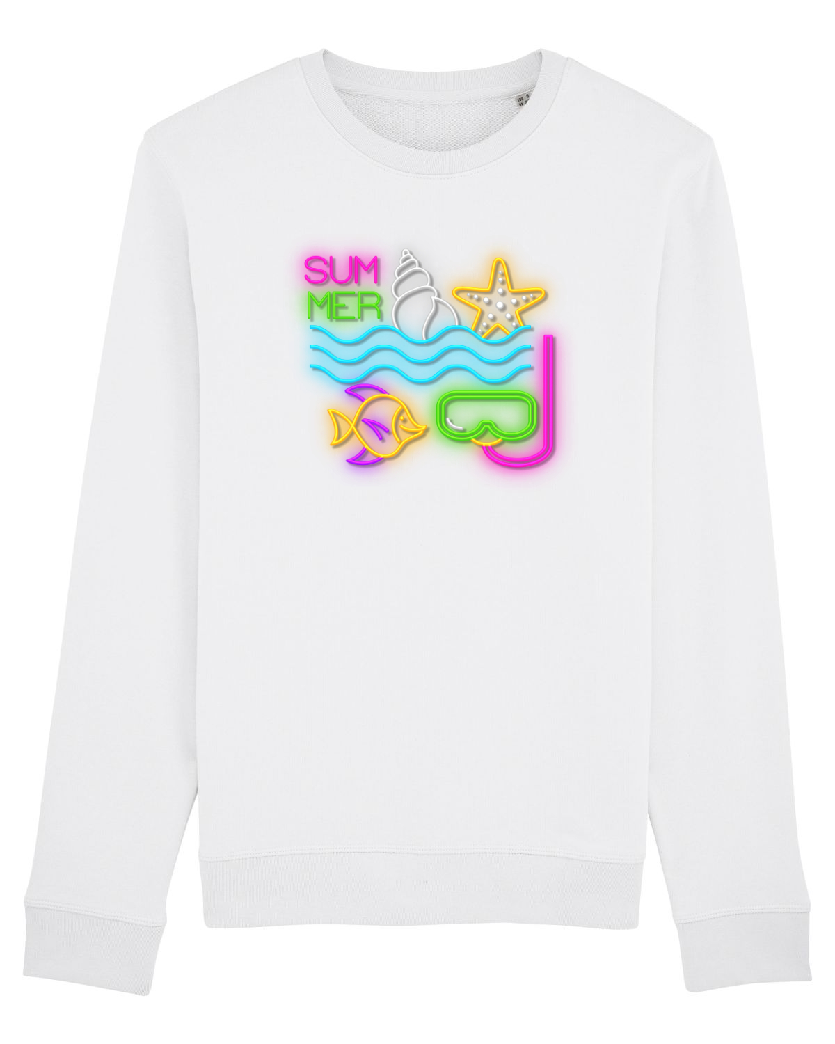 Bluză mânecă lungă Unisex Rise White