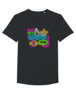 Relaxare de vacanță Tricou mânecă scurtă guler larg Bărbat Skater