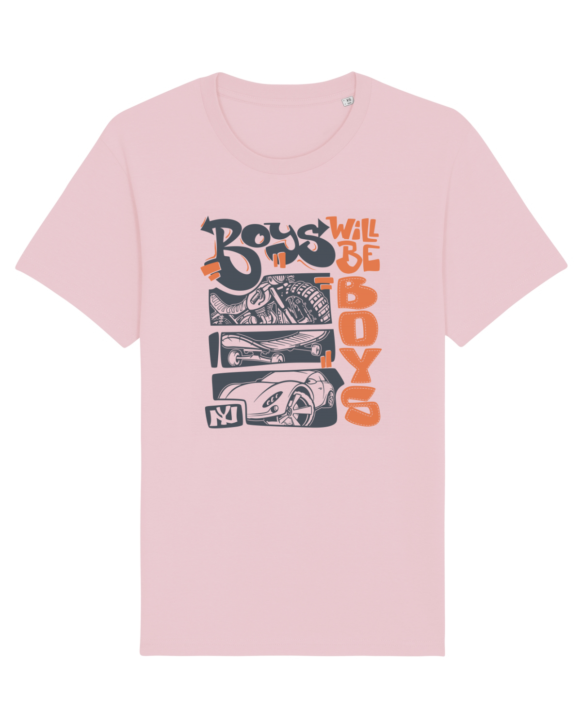Tricou mânecă scurtă Unisex Rocker Cotton Pink