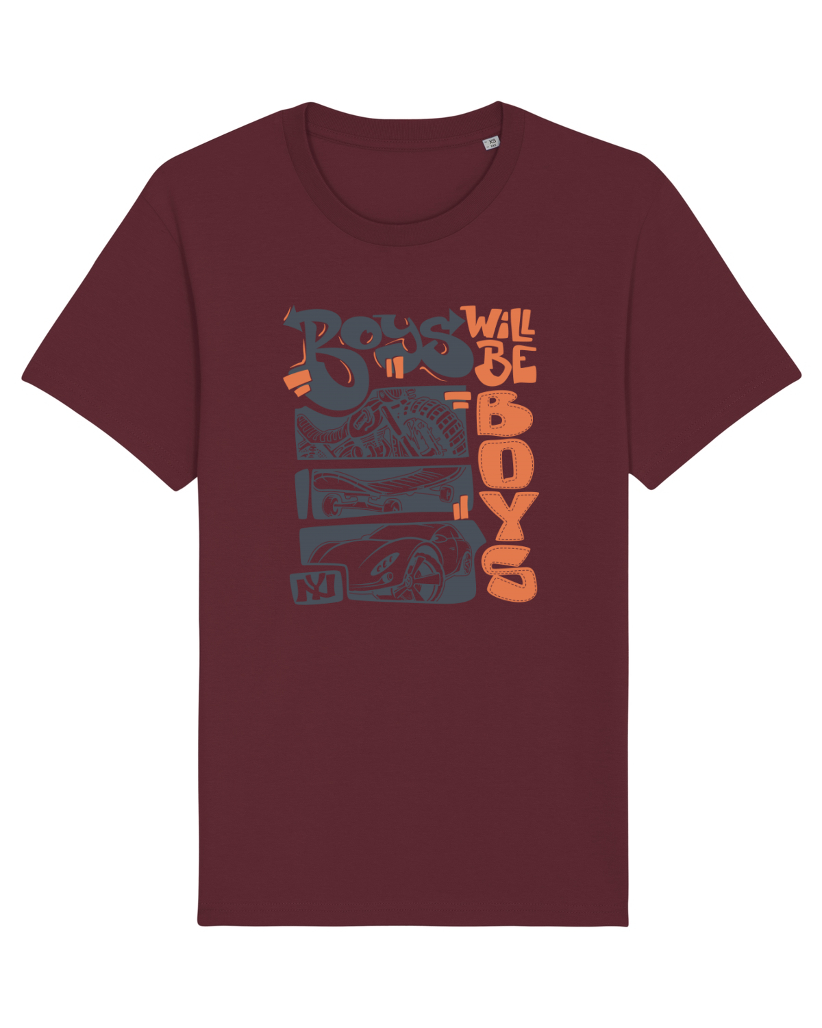 Tricou mânecă scurtă Unisex Rocker Burgundy