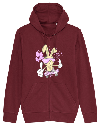Cool Rabbit On Skateboard Burgundy