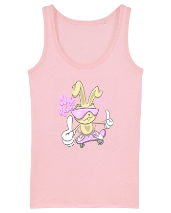 Cool Rabbit On Skateboard Cotton Pink