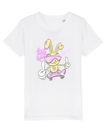 Cool Rabbit On Skateboard White