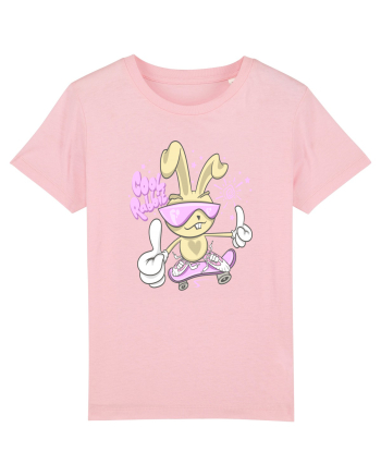 Cool Rabbit On Skateboard Cotton Pink