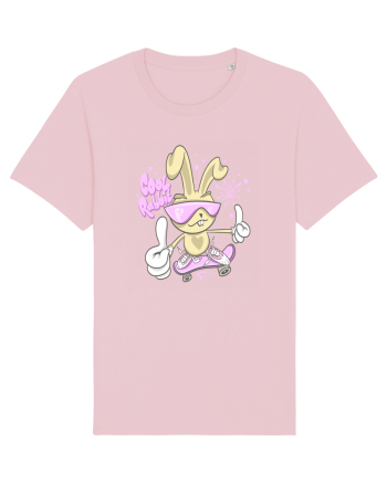 Cool Rabbit On Skateboard Cotton Pink