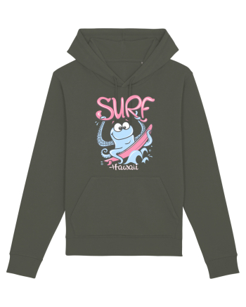 Hawaii Funny Octopus Surf Khaki