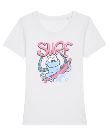 Hawaii Funny Octopus Surf White