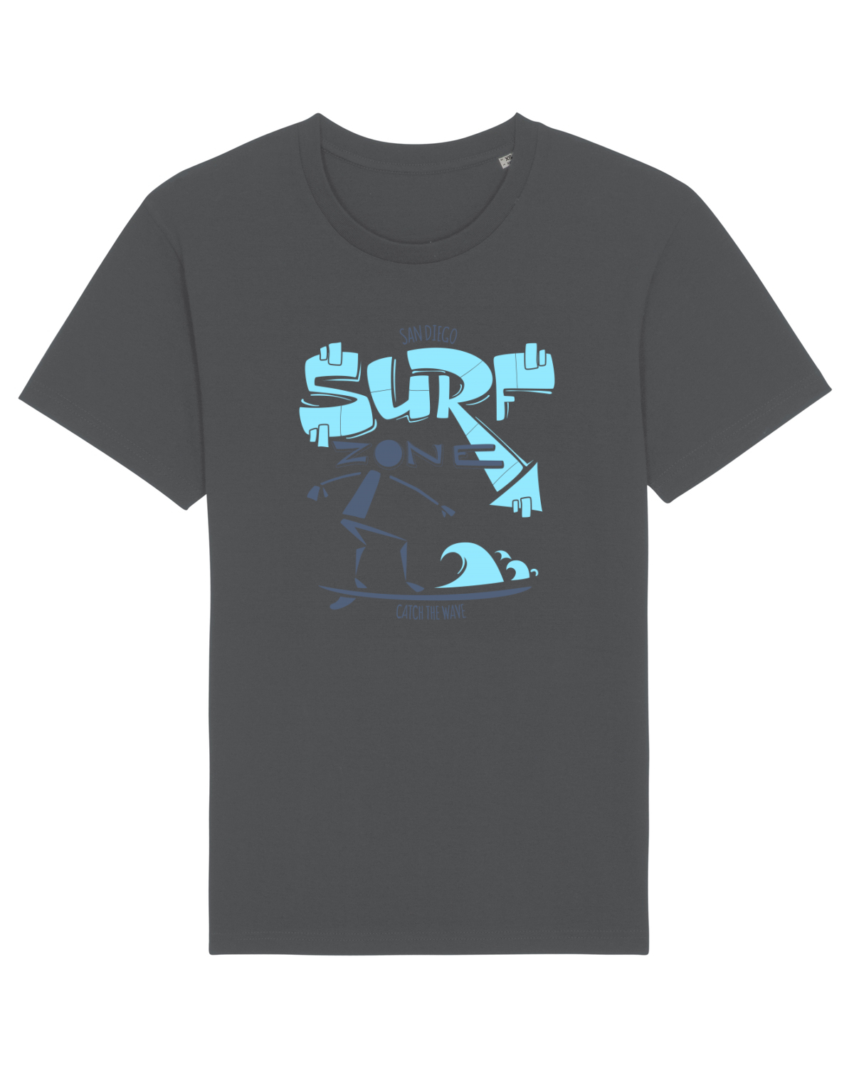 Tricou mânecă scurtă Unisex Rocker Anthracite