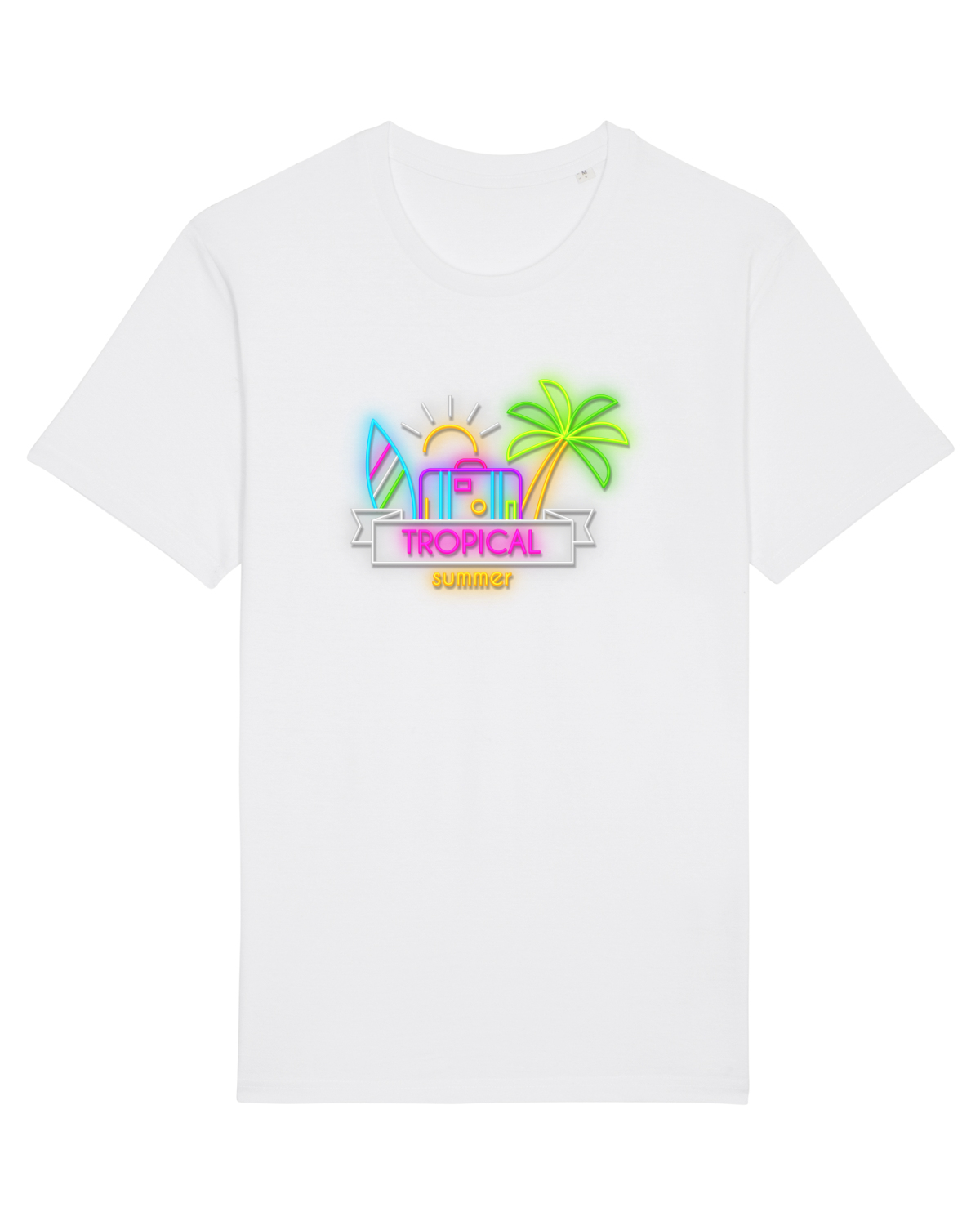 Tricou mânecă scurtă Unisex Rocker White